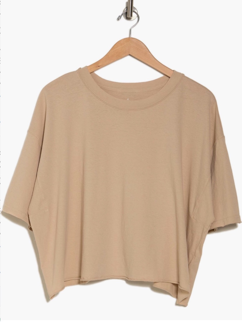 FP Movement by Free People Relaxed Boxy Inspire Crop Tee in Beige